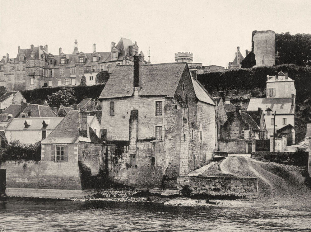 LOIR-ET-CHER. Vue générale de Saint-Aignan 1903 old antique print picture